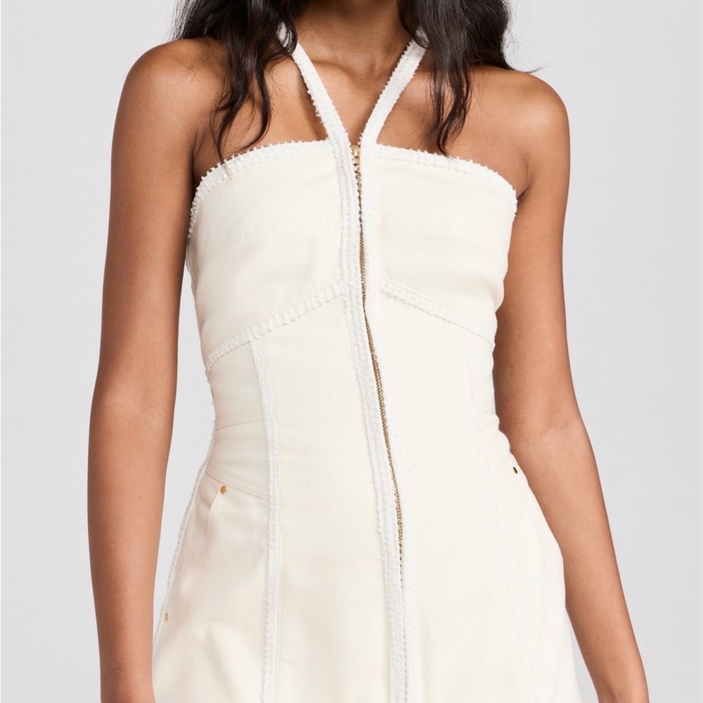 Sabina Musayev Strapless Cream Dress